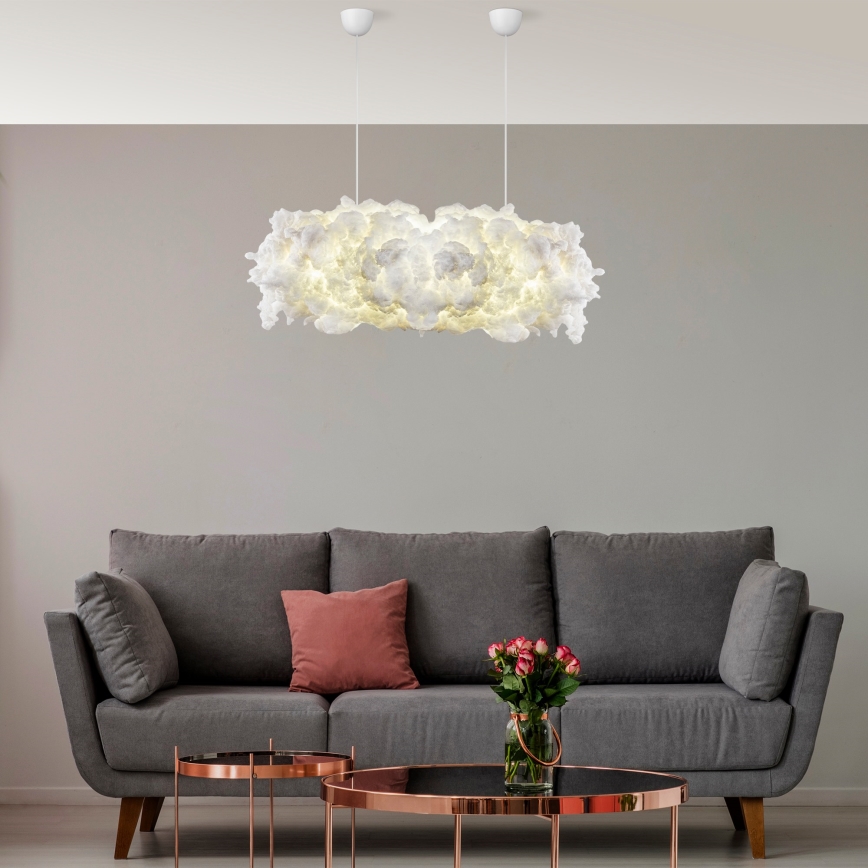 Lestenec na vrvici SERENE 1xE27/40W/230V bela