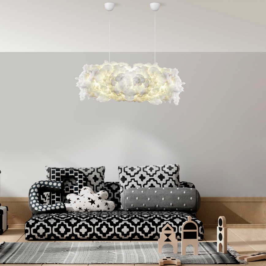 Lestenec na vrvici SERENE 1xE27/40W/230V bela