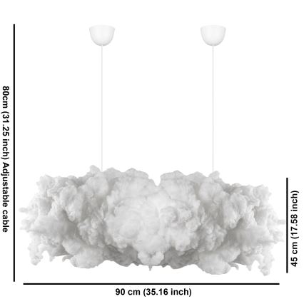 Lestenec na vrvici SERENE 1xE27/40W/230V bela