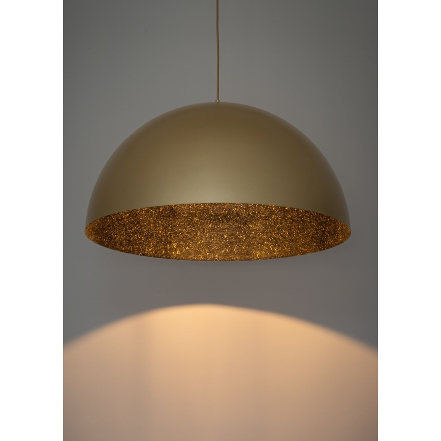 Lestenec na vrvici SFERA 1xE27/60W/230V pr. 35 cm zlata/črna