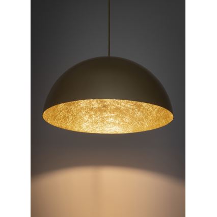 Lestenec na vrvici SFERA 1xE27/60W/230V pr. 35 cm zlata