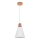 Lestenec na vrvici SHADE 1xE27/15W/230V baker/bela