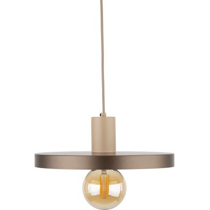 Lestenec na vrvici SILA 1xE27/15W/230V pr. 30 cm rjava/bež