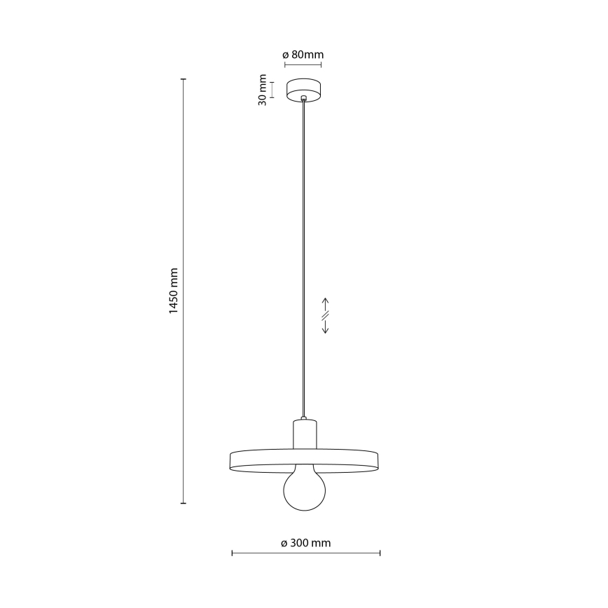 Lestenec na vrvici SILA 1xE27/15W/230V pr. 30 cm rjava/bež