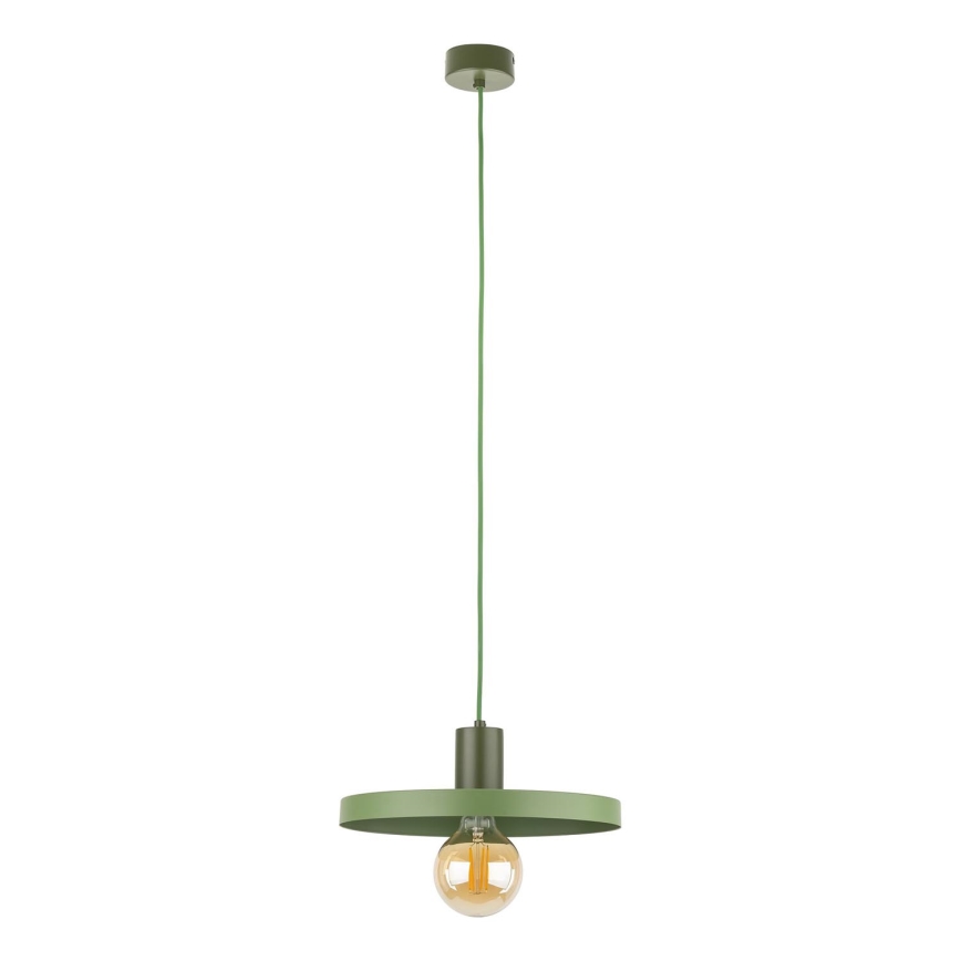 Lestenec na vrvici SILA 1xE27/15W/230V pr. 30 cm zelena