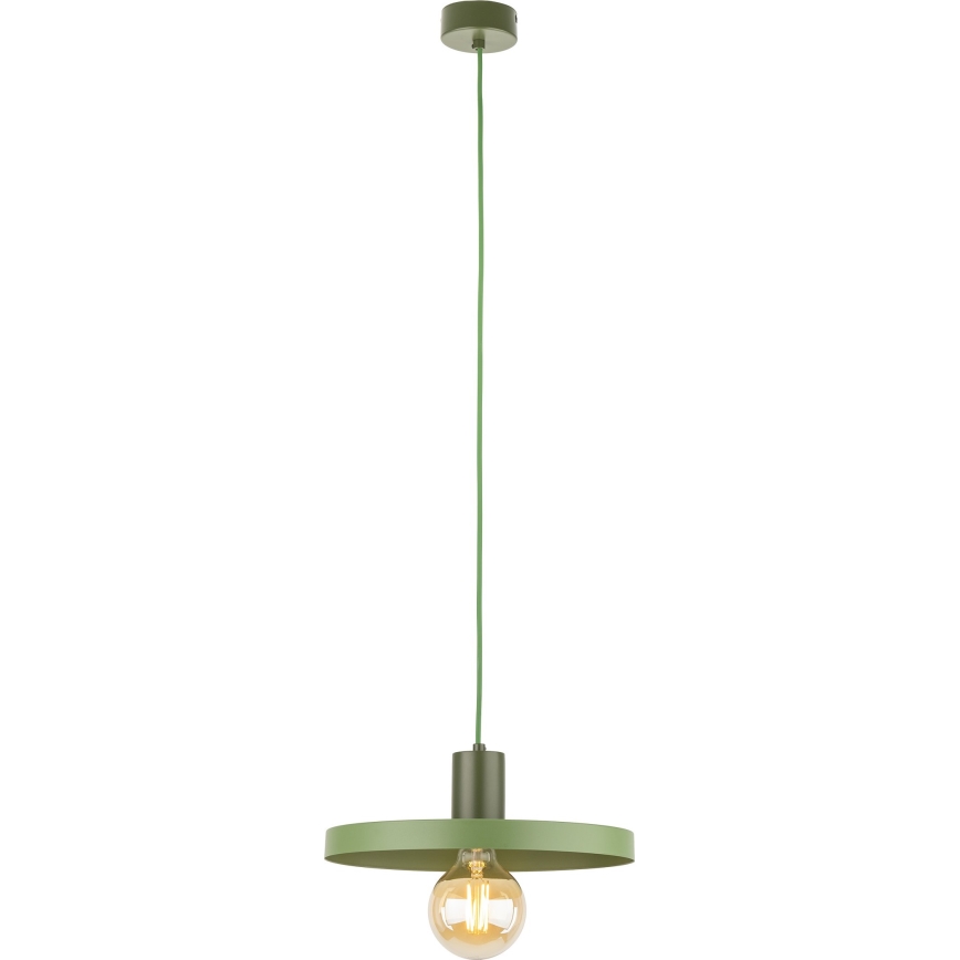 Lestenec na vrvici SILA 1xE27/15W/230V pr. 30 cm zelena
