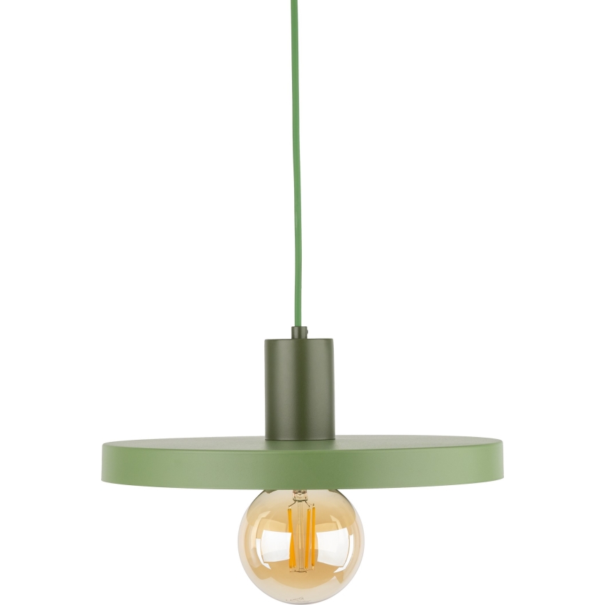 Lestenec na vrvici SILA 1xE27/15W/230V pr. 30 cm zelena