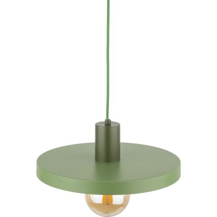 Lestenec na vrvici SILA 1xE27/15W/230V pr. 30 cm zelena