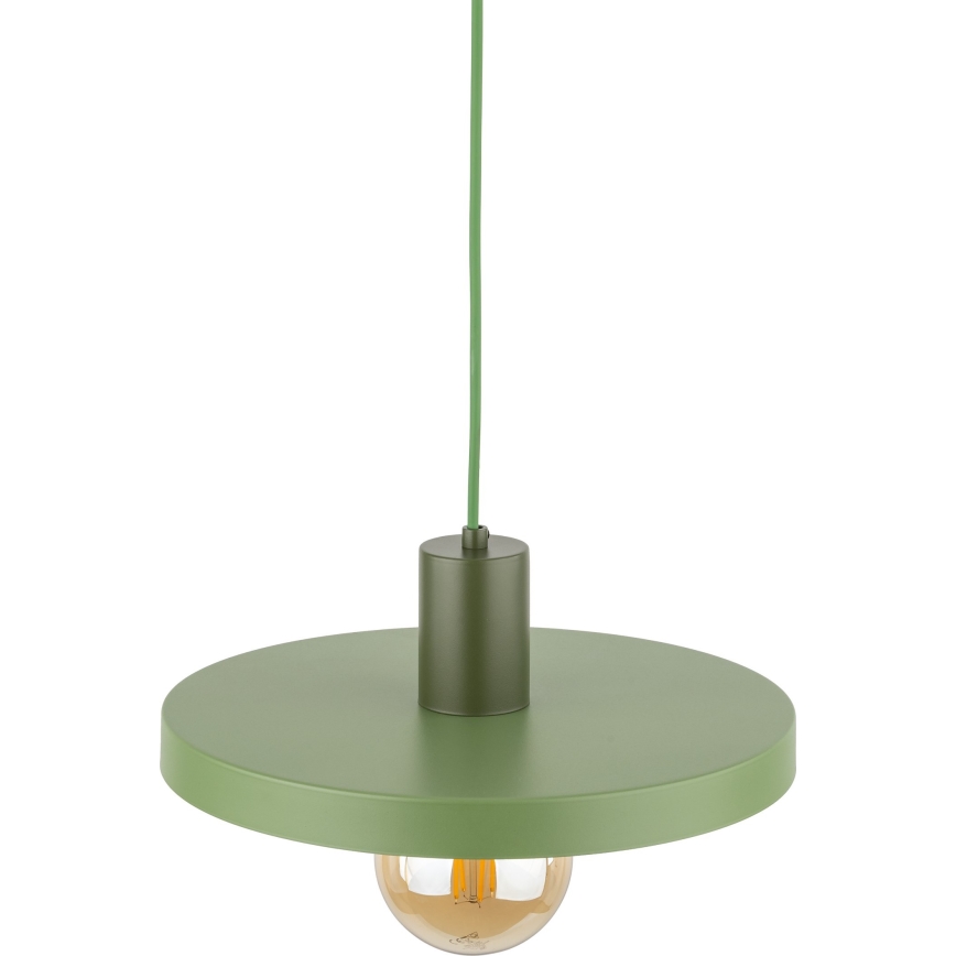 Lestenec na vrvici SILA 1xE27/15W/230V pr. 30 cm zelena