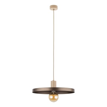 Lestenec na vrvici SILA 1xE27/15W/230V pr. 40 cm rjava/bež