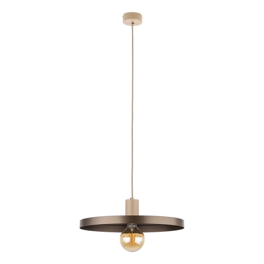 Lestenec na vrvici SILA 1xE27/15W/230V pr. 40 cm rjava/bež