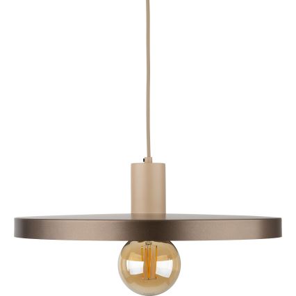 Lestenec na vrvici SILA 1xE27/15W/230V pr. 40 cm rjava/bež