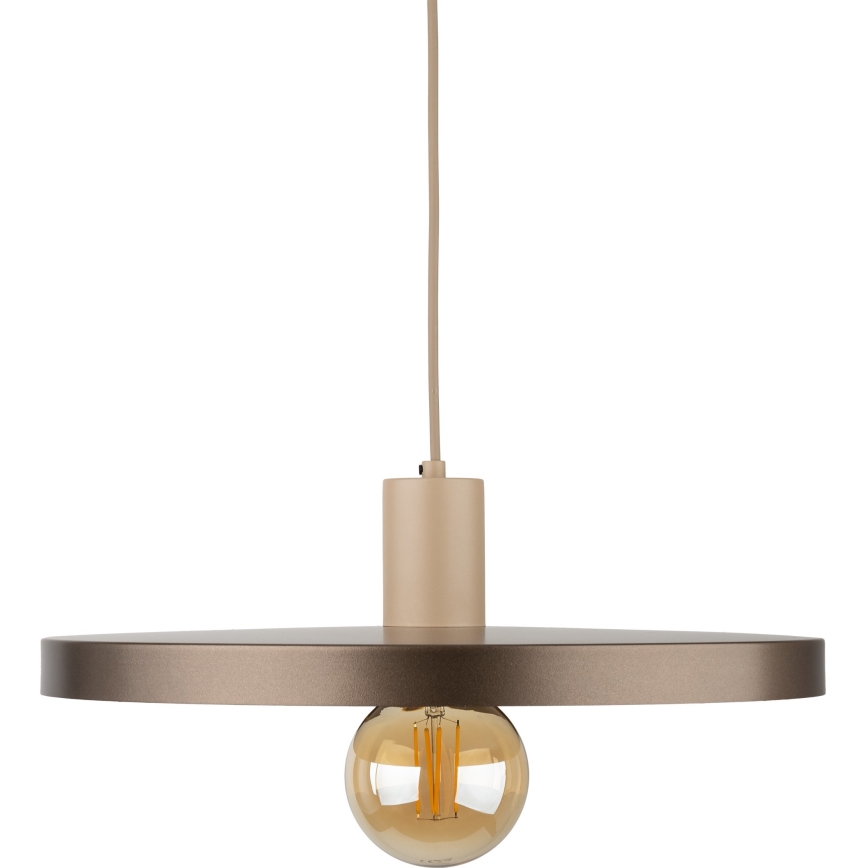 Lestenec na vrvici SILA 1xE27/15W/230V pr. 40 cm rjava/bež