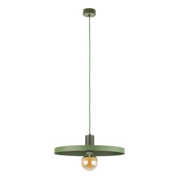 Lestenec na vrvici SILA 1xE27/15W/230V pr. 40 cm zelena