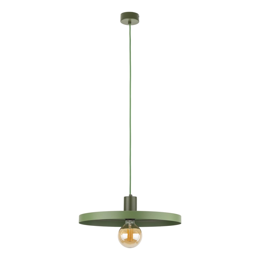 Lestenec na vrvici SILA 1xE27/15W/230V pr. 40 cm zelena