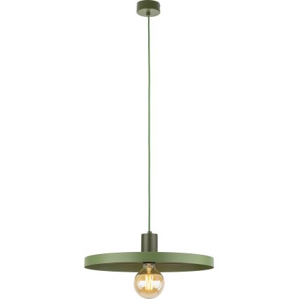 Lestenec na vrvici SILA 1xE27/15W/230V pr. 40 cm zelena