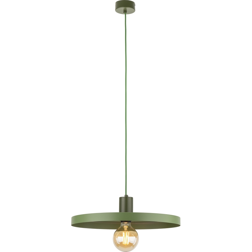 Lestenec na vrvici SILA 1xE27/15W/230V pr. 40 cm zelena
