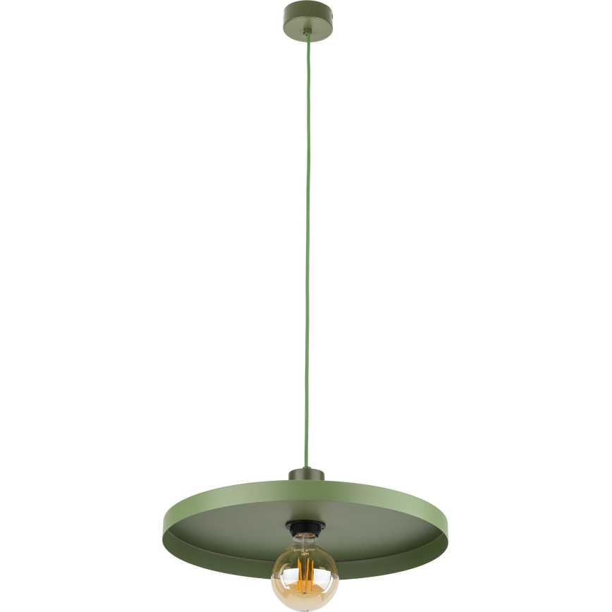 Lestenec na vrvici SILA 1xE27/15W/230V pr. 40 cm zelena