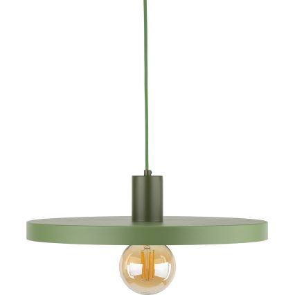Lestenec na vrvici SILA 1xE27/15W/230V pr. 40 cm zelena
