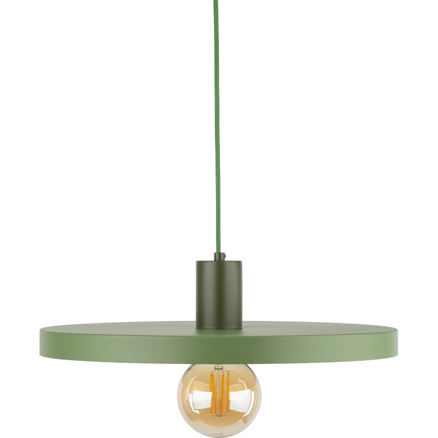 Lestenec na vrvici SILA 1xE27/15W/230V pr. 40 cm zelena