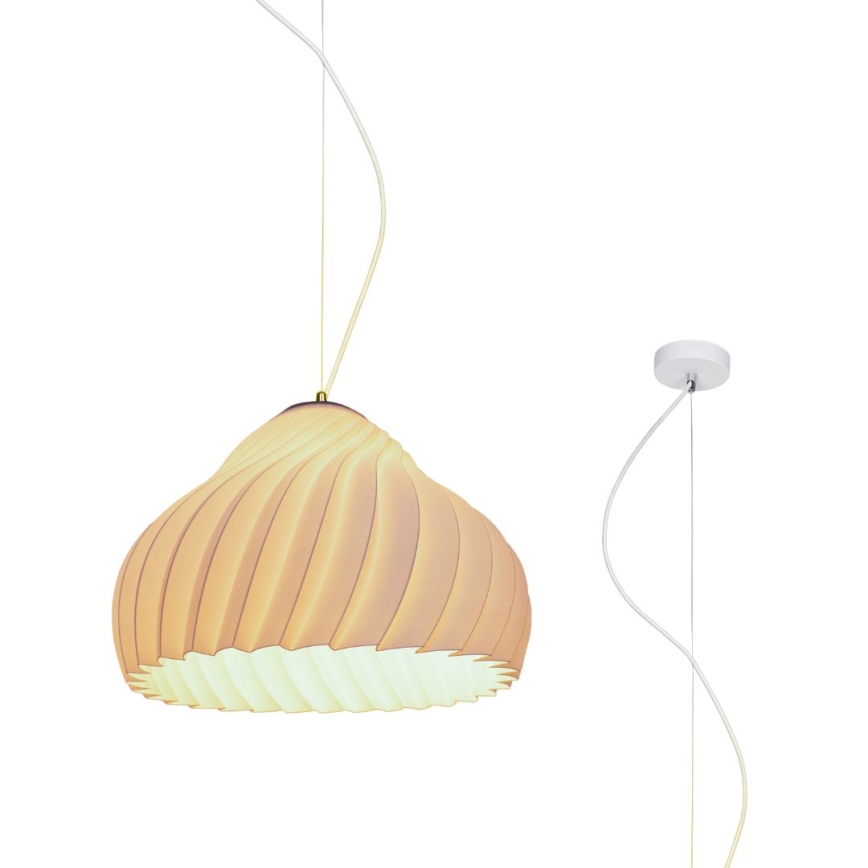 Lestenec na vrvici SILVO 1xE27/60W/230V pr. 38 cm bela