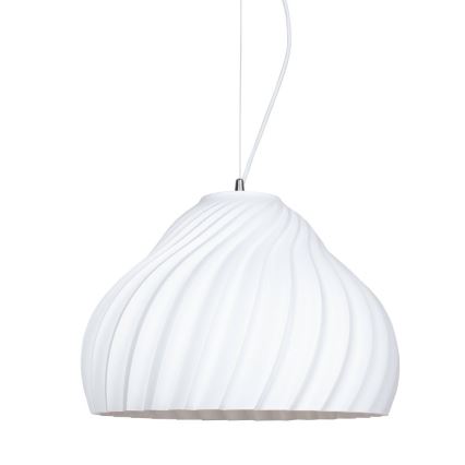 Lestenec na vrvici SILVO 1xE27/60W/230V pr. 38 cm bela