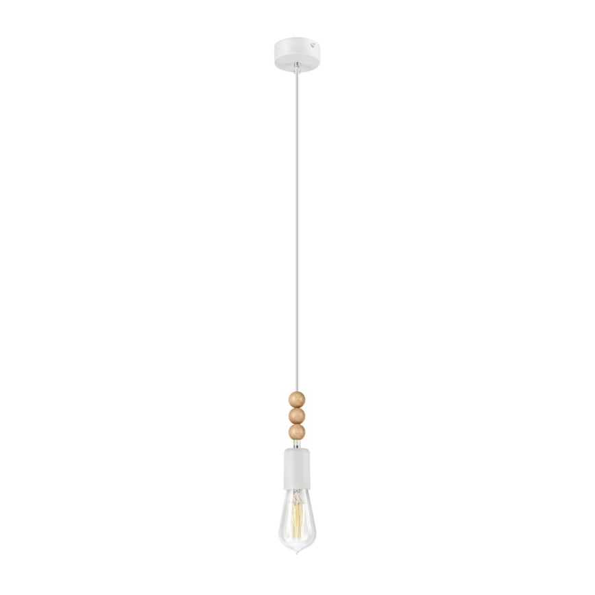 Lestenec na vrvici SIMON 1xE27/60W/230V bukev