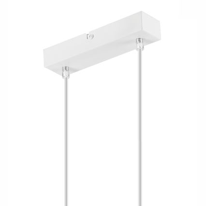 Lestenec na vrvici SIMON 2xE27/60W/230V bela/bukev