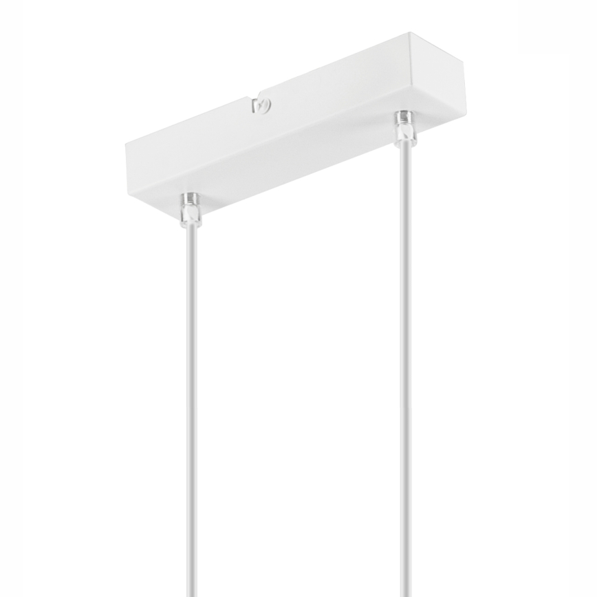 Lestenec na vrvici SIMON 2xE27/60W/230V bela/bukev