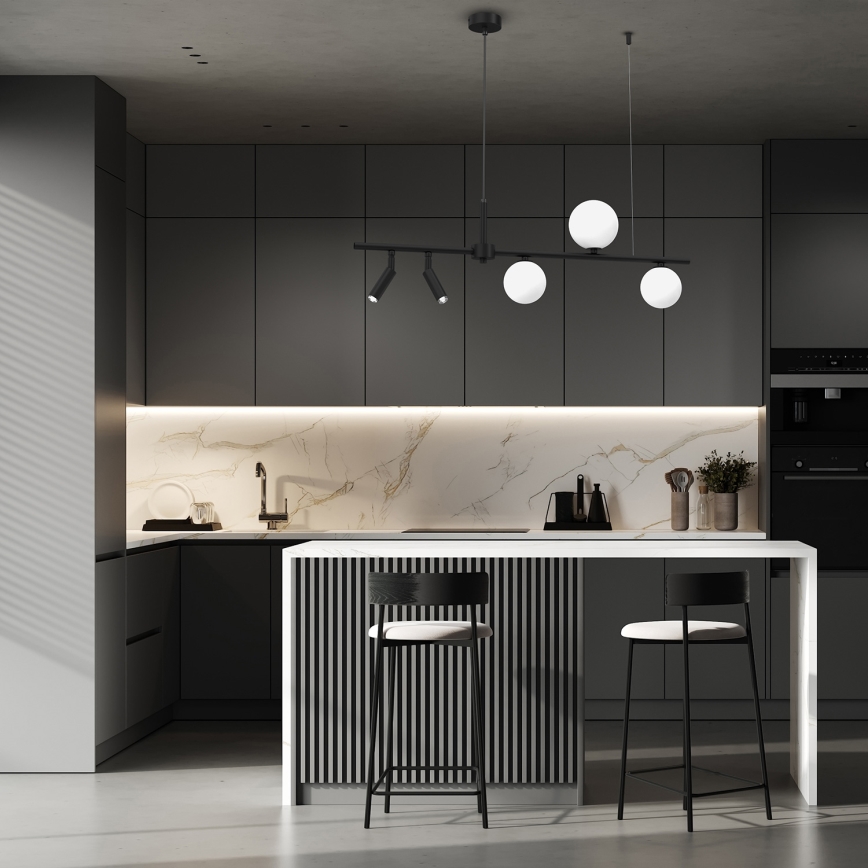 Lestenec na vrvici SIRIO 5xG9/25W/230V črna