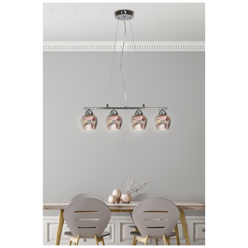 Lestenec na vrvici SIRIUS 4xE27/60W/230V