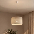 Lestenec na vrvici SIRJA PLISADO 1xE27/15W/230V Ø 35 cm kremne barve