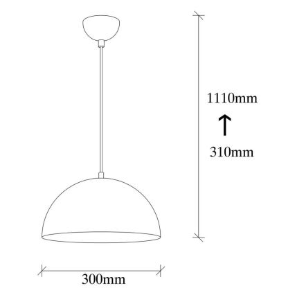 Lestenec na vrvici SIVANI 1xE27/40W/230V bel