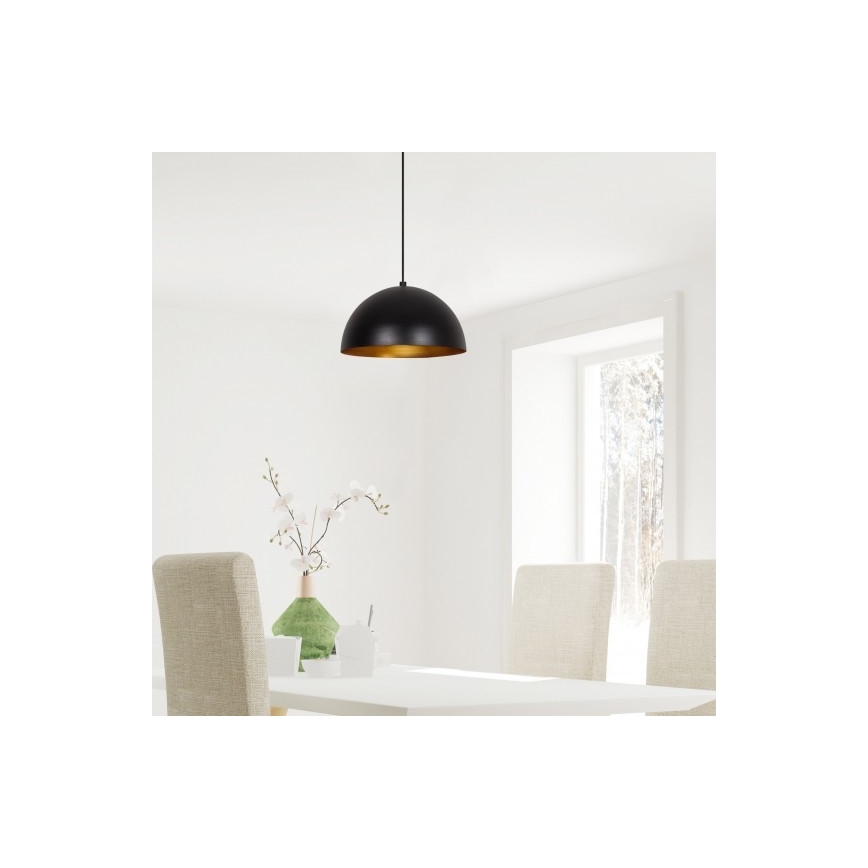 Lestenec na vrvici SIVANI 1xE27/40W/230V črn