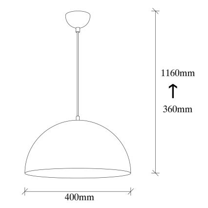 Lestenec na vrvici SIVANI 1xE27/40W/230V