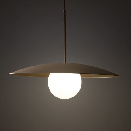 Lestenec na vrvici SLATE 1xE27/15W/230V pr. 65 cm bež