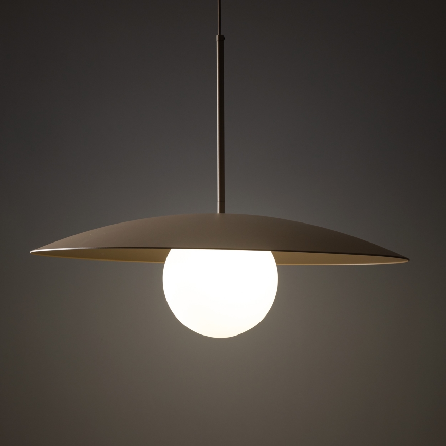 Lestenec na vrvici SLATE 1xE27/15W/230V pr. 65 cm bež