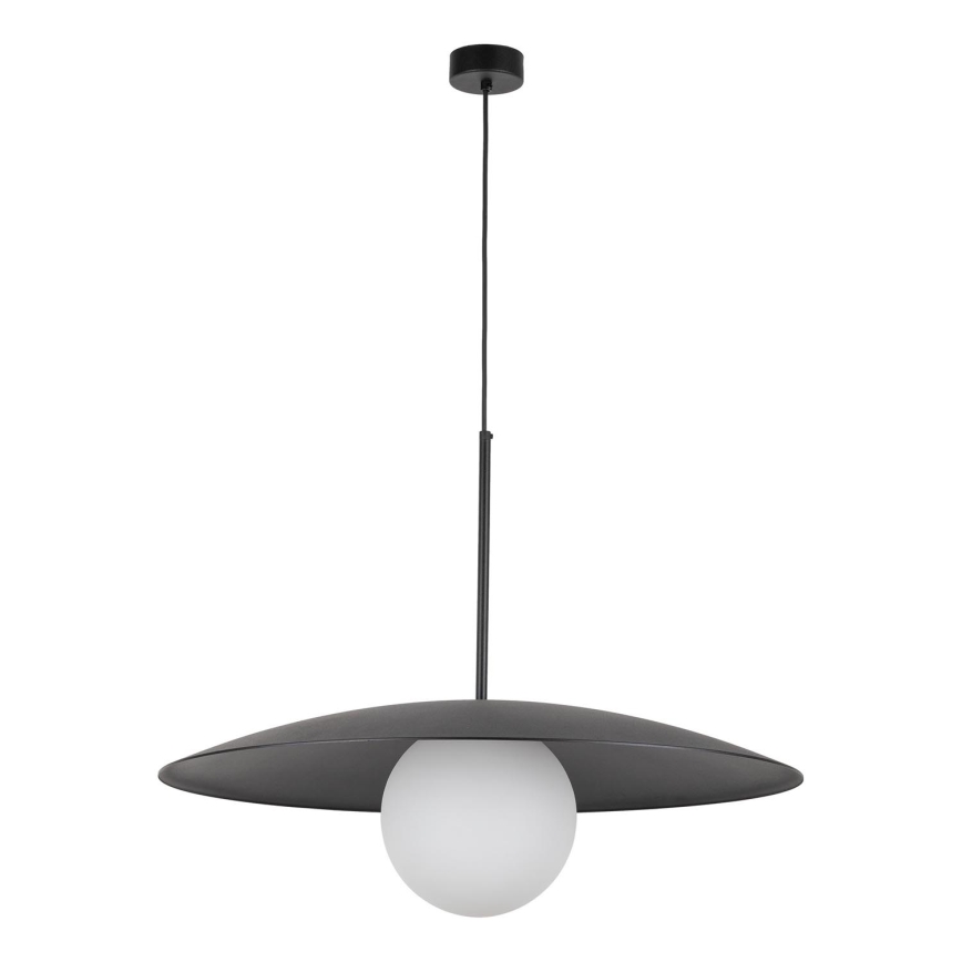 Lestenec na vrvici SLATE 1xE27/15W/230V pr. 65 cm črna