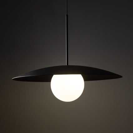 Lestenec na vrvici SLATE 1xE27/15W/230V pr. 65 cm črna
