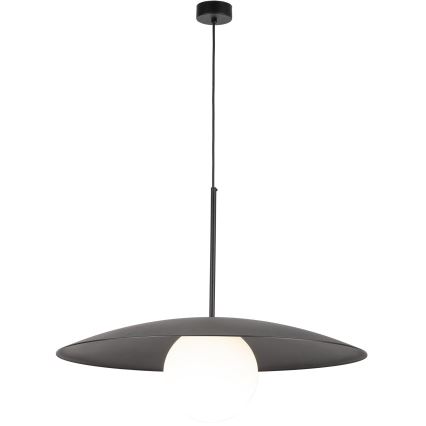 Lestenec na vrvici SLATE 1xE27/15W/230V pr. 65 cm črna