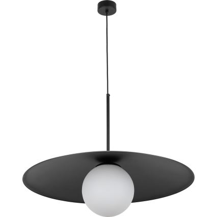 Lestenec na vrvici SLATE 1xE27/15W/230V pr. 65 cm črna