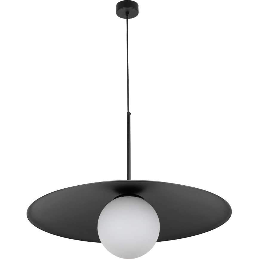 Lestenec na vrvici SLATE 1xE27/15W/230V pr. 65 cm črna