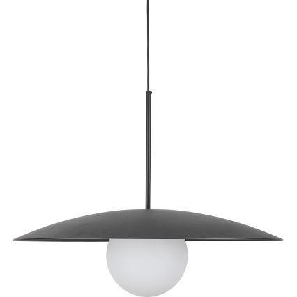 Lestenec na vrvici SLATE 1xE27/15W/230V pr. 65 cm črna