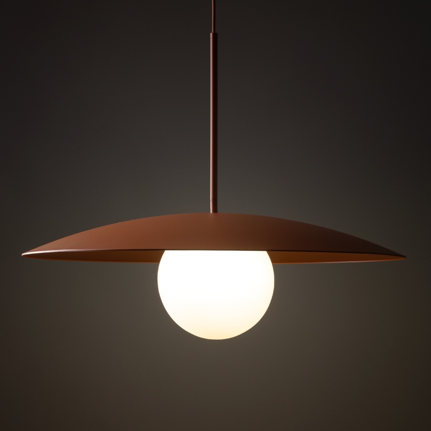 Lestenec na vrvici SLATE 1xE27/15W/230V pr. 65 cm opečna