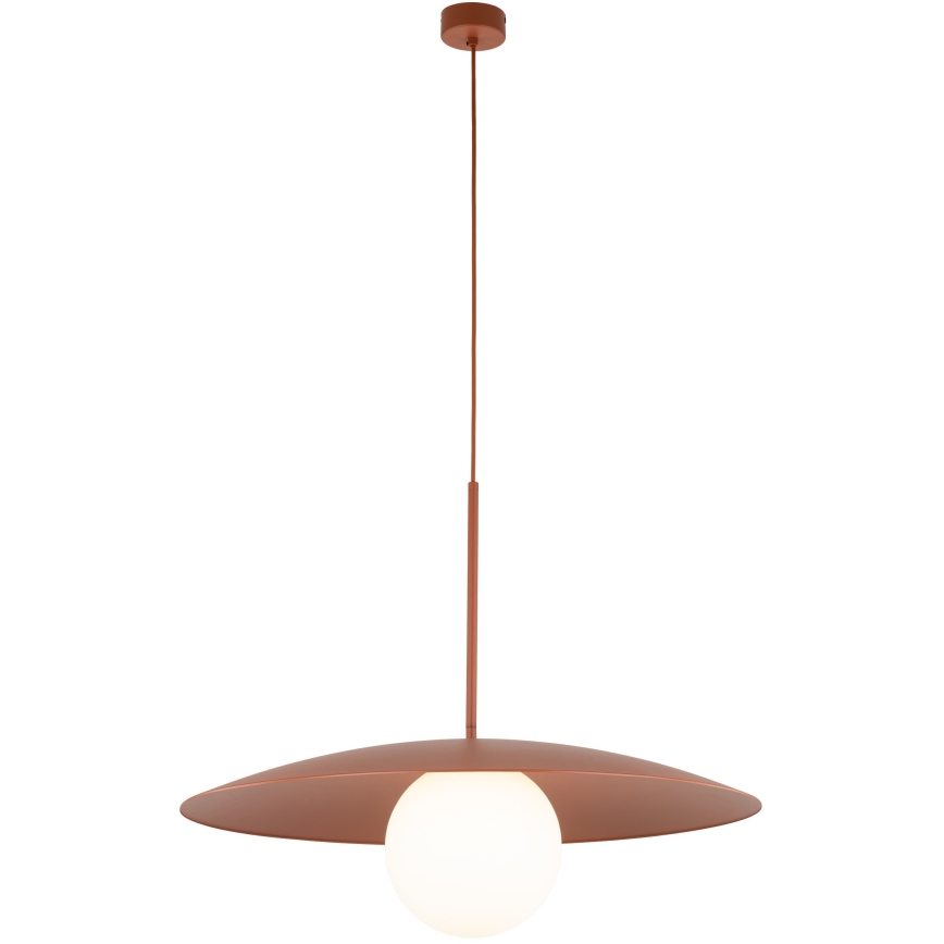 Lestenec na vrvici SLATE 1xE27/15W/230V pr. 65 cm opečna