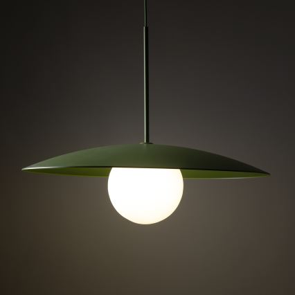 Lestenec na vrvici SLATE 1xE27/15W/230V pr. 65 cm zelena