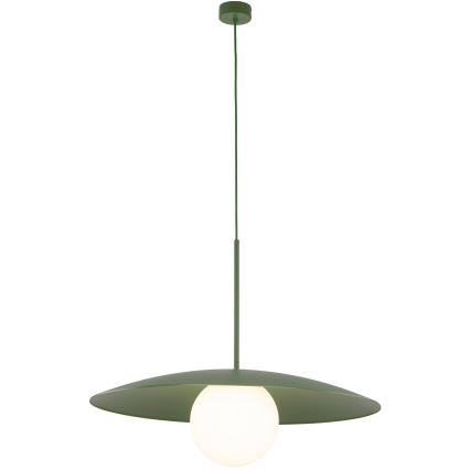 Lestenec na vrvici SLATE 1xE27/15W/230V pr. 65 cm zelena