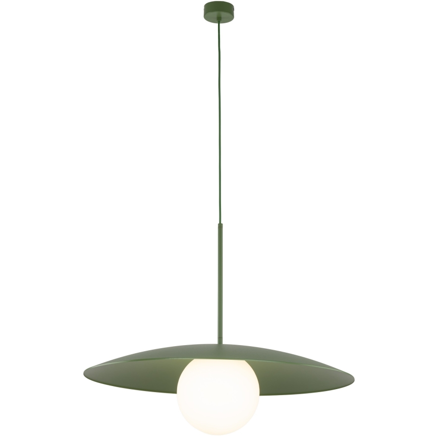 Lestenec na vrvici SLATE 1xE27/15W/230V pr. 65 cm zelena
