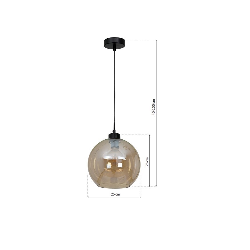 Lestenec na vrvici SOFIA 1xE27/60W/230V rjav