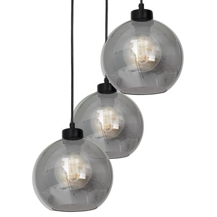 Lestenec na vrvici SOFIA 3xE27/60W/230V črn